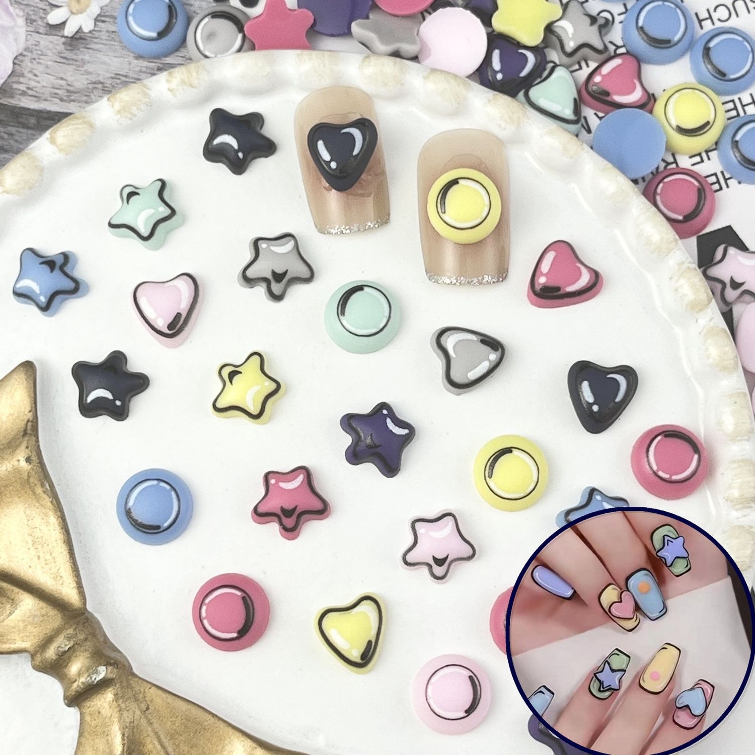 3D Cartoon Rhinestone (5pcs)