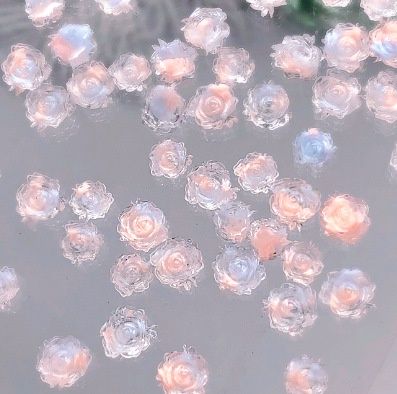 3D Flower Nail Charm (5pcs), color: Large