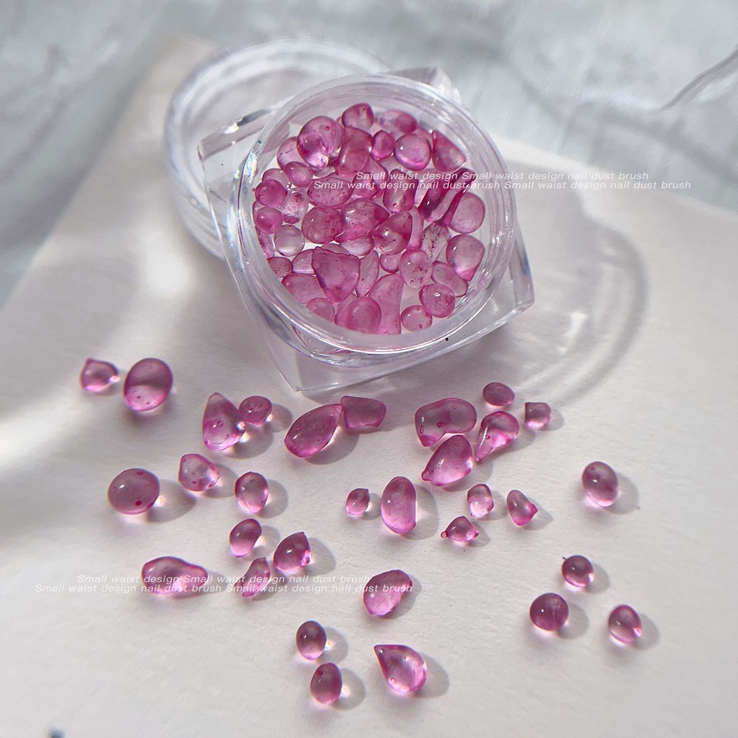 3D Crystal Glass Nail Rhinestone, color: Pink