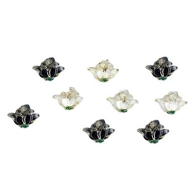 Camellia Nail Charm (4pcs)