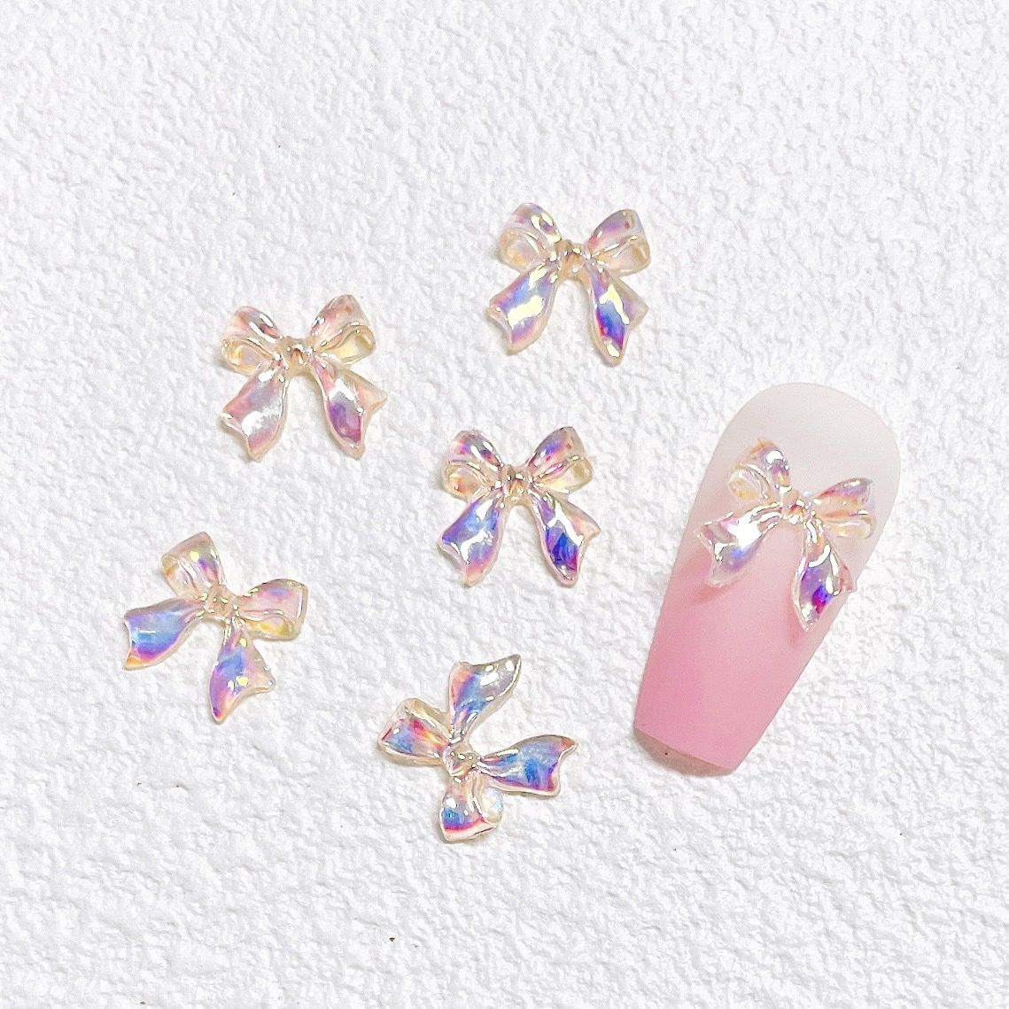 Aurora Bowtie Nail Charm, color: Yellow