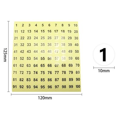 Number Tag (1-100) - A