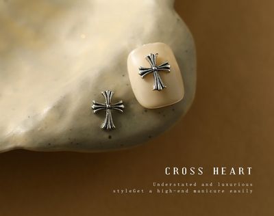 Cross Heart Nail Charms, Name: 9065