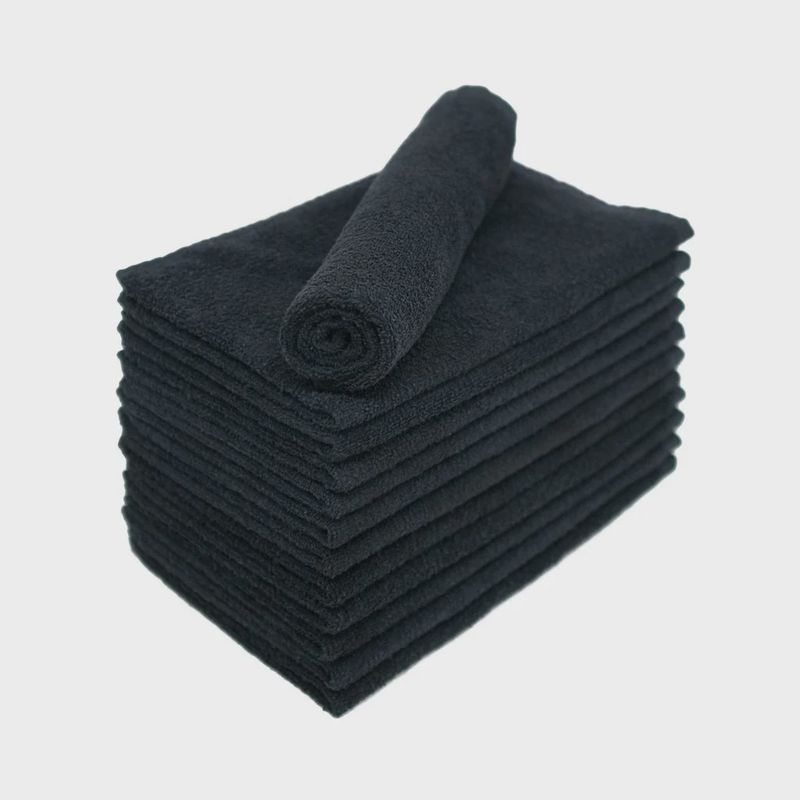 Silver Star Black Cotton Towel 3lb 16x27