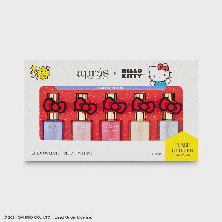 Aprés Hello Kitty® Best Friends Flash Glitter Gel Couleur (Set of 5)-10ml
