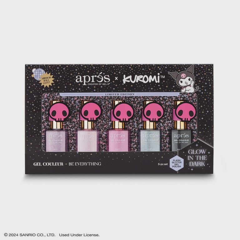 Aprés Kuromi™ Naughty and Nice Flash Glitter Gel Couleur (Set of 5)-10ml