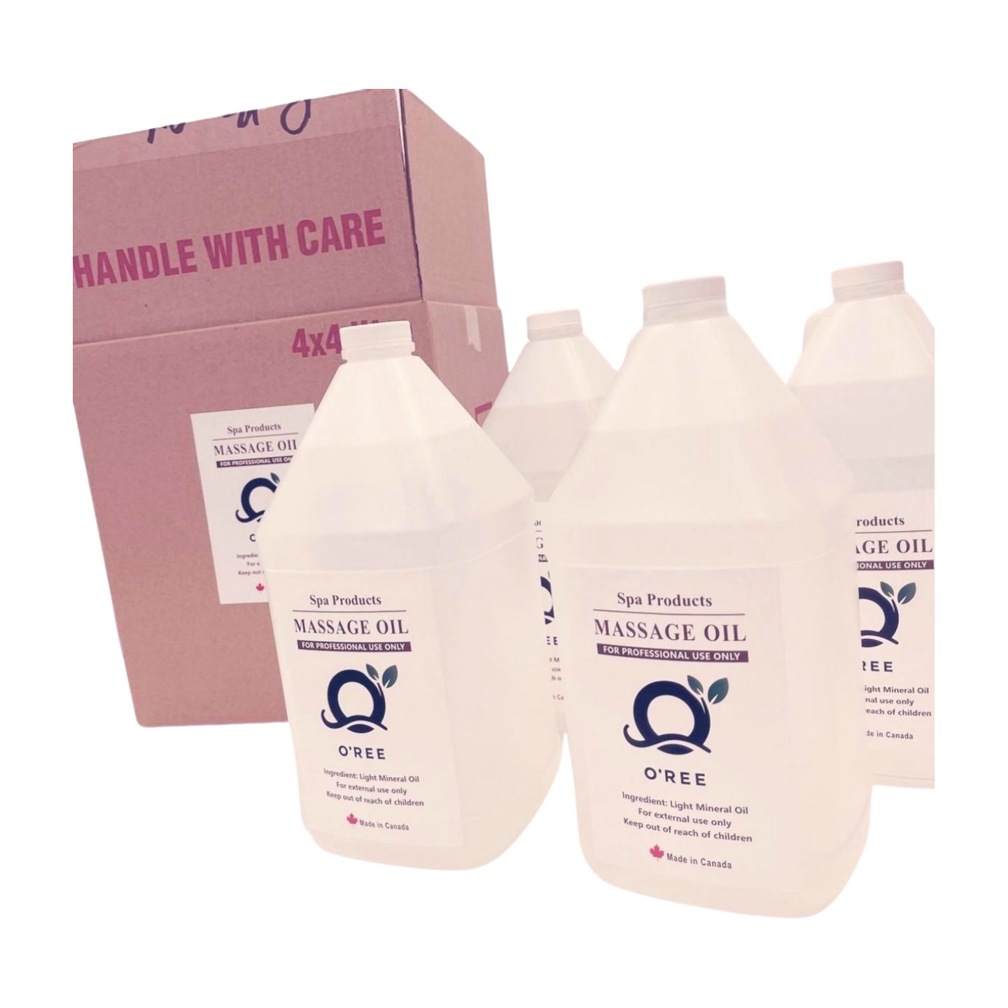 O&#39;REE Massage Oil (Case of 4 Gallon)
