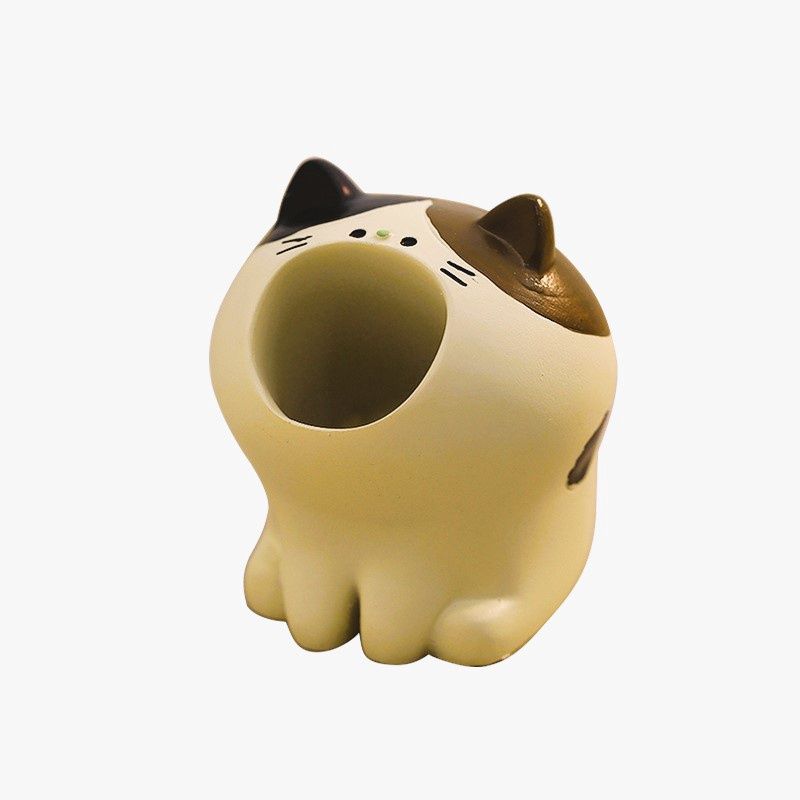 Ceramic Cartoon Drill Bit Storage - Kitty