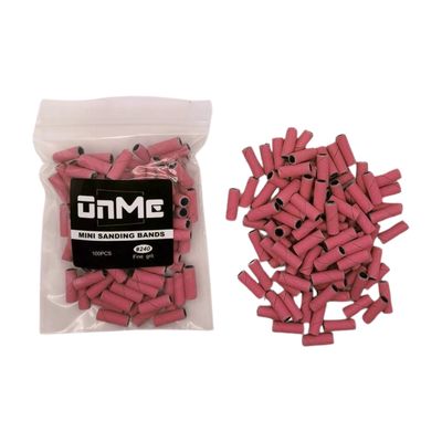 ONME Mini Sanding Band Pink (100pcs/Bag), Jaw: #240 Fine