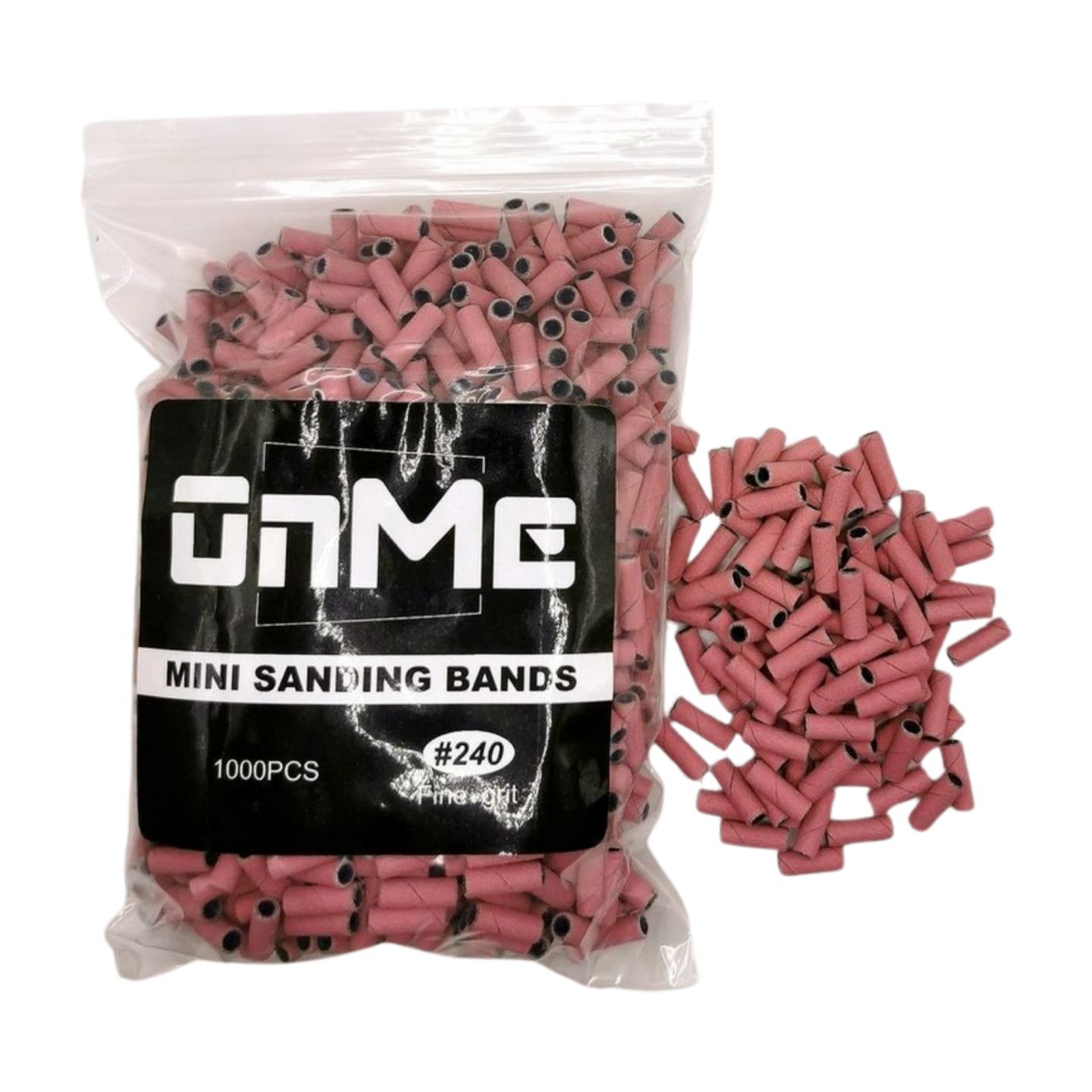 ONME Mini Sanding Band Pink (1000pcs/Bag), Jaw: #240 Fine