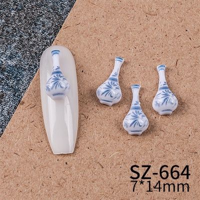 3D Flower Pot Nail  Charm (2pcs)