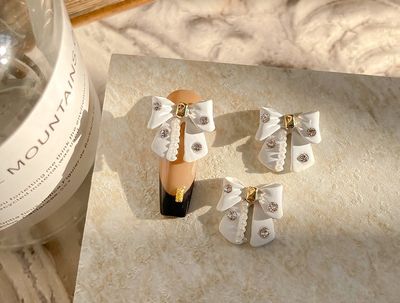 3D Large Bow Tie Nail Charm 2pcs/bag