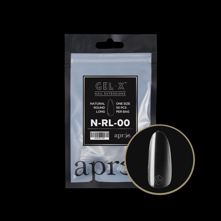 GEL-X® Natural Round Long Refill Bag (50pcs), Size: 00