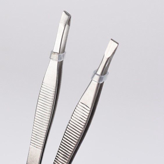 Stainless Eyebrow Tweezer, Shape: Angle Head