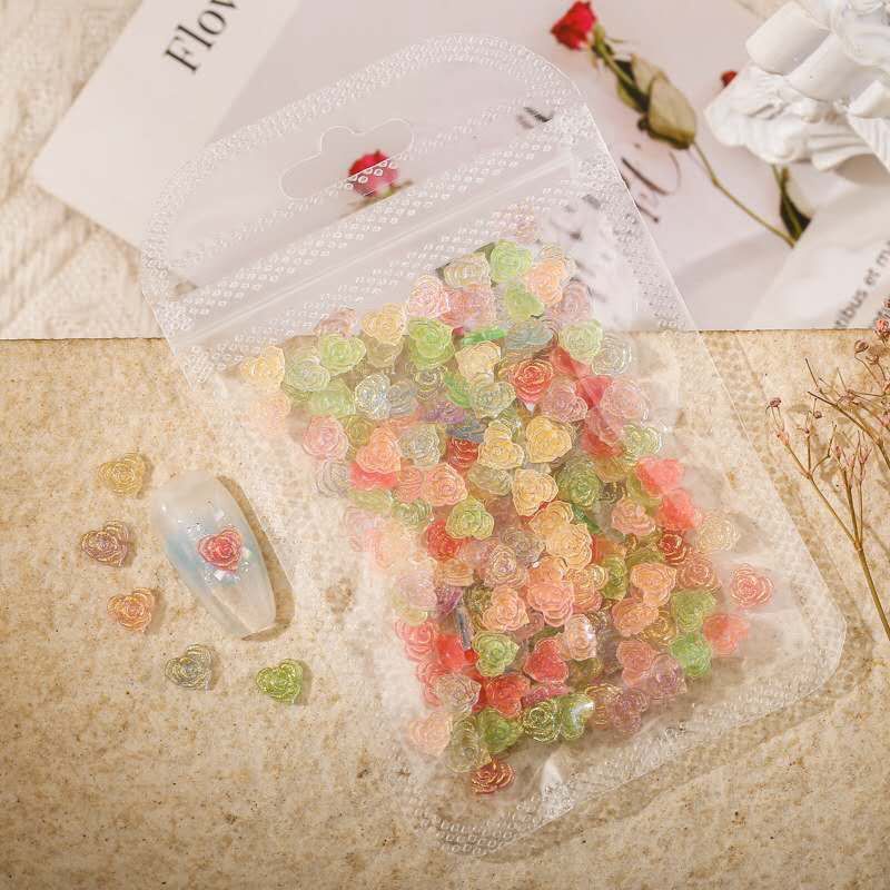Camellia Nail Charm - Mixed 6pcs