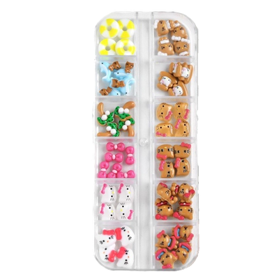 12 Grids Kitty Charms - A