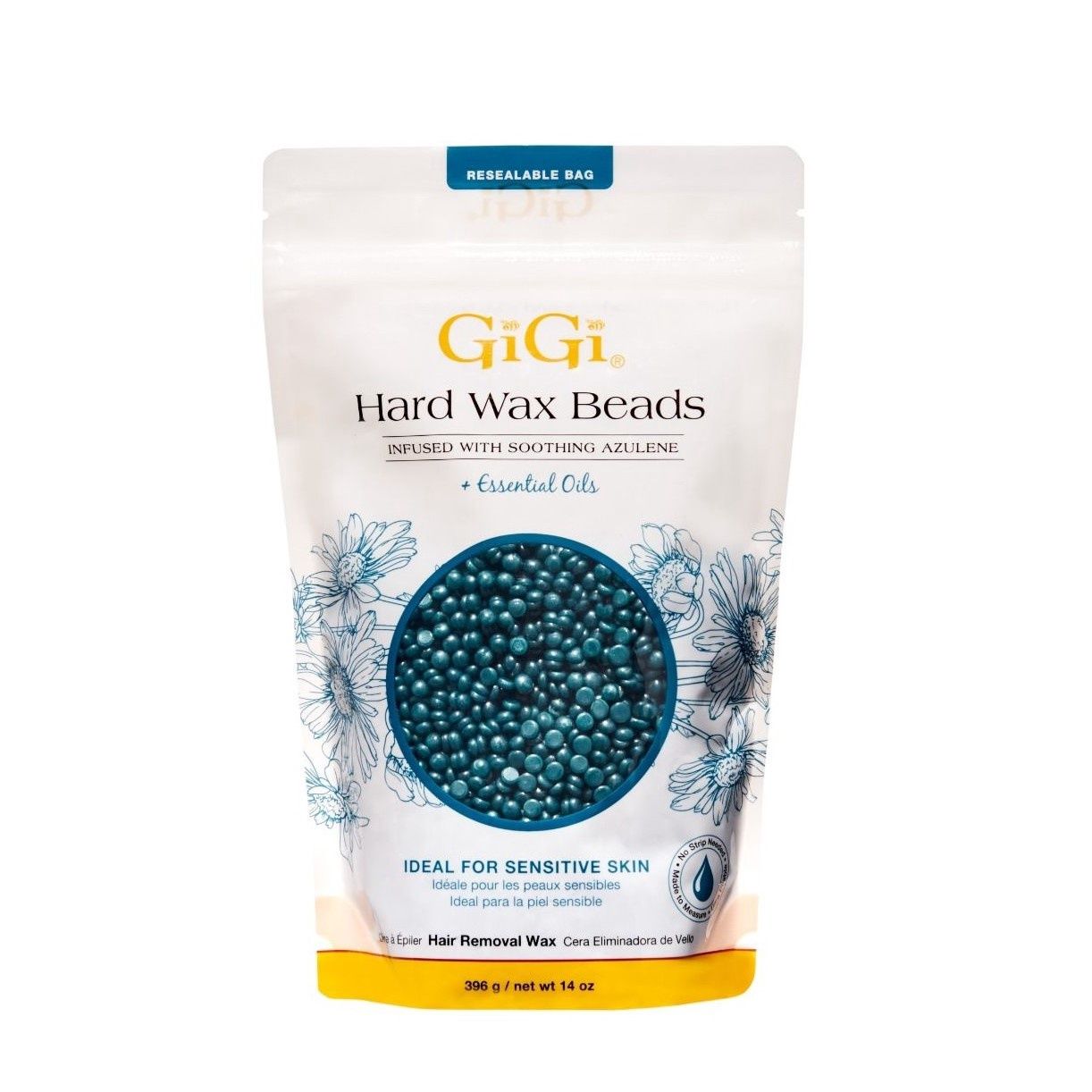 GiGi Hard Wax Beans Infused with Smoothing Azulene 396g