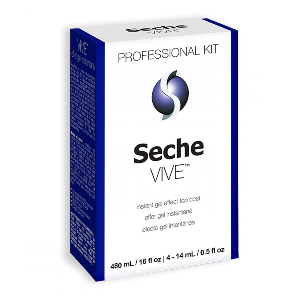 Seche Vive Instant Gel Effect Top Coat (16oz + 4 Bottles 0.5oz)
