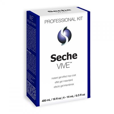 Seche Vive Instant Gel Effect Top Coat (16oz + 4 Bottles 0.5oz)