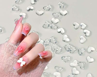 Crystal 3D Heart Rhinestone
