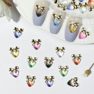 Heart Nail Charms Flatback 5pcs/bag