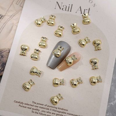 Gold Metal Nail Charms