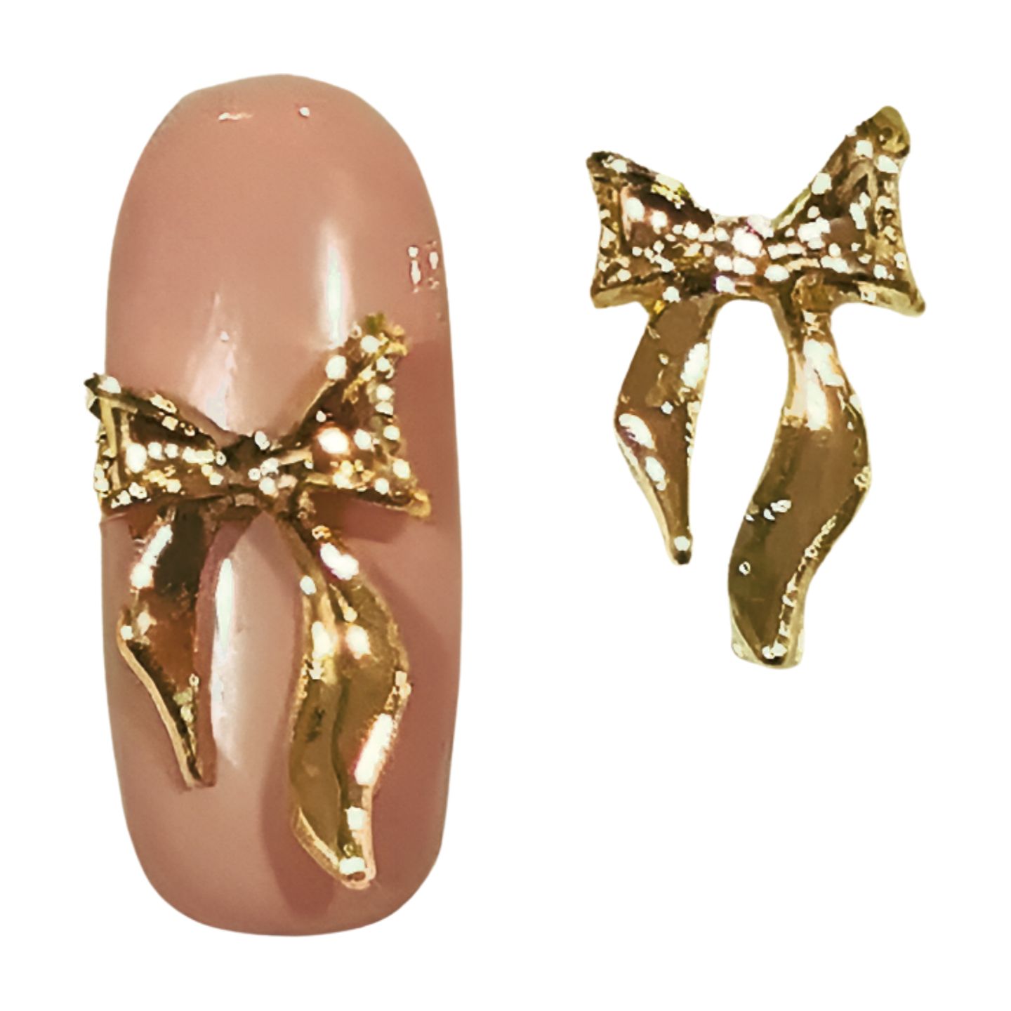 Gold Metal Nail Charms, Name: BowTie