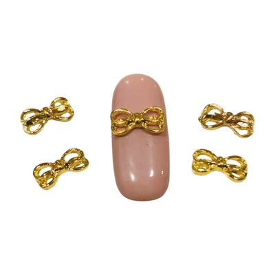 Gold Metal BowTie Charms 5pcs /Bag
