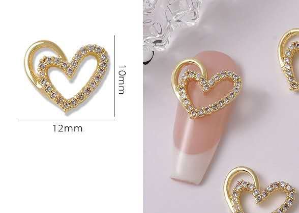 Metal Assorted Shape Nail Charms 3pcs/bag