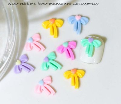 Luminous Bow Tie Nail Charms 5pcs/bag