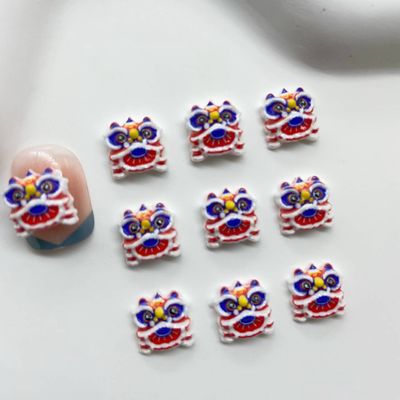 3D Lion Nail Charms 2pcs/bag