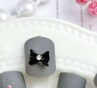 Black BowTie Nail Charms 2pcs/bag