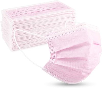 Disposable Face Mask Pink 40Boxes/Case