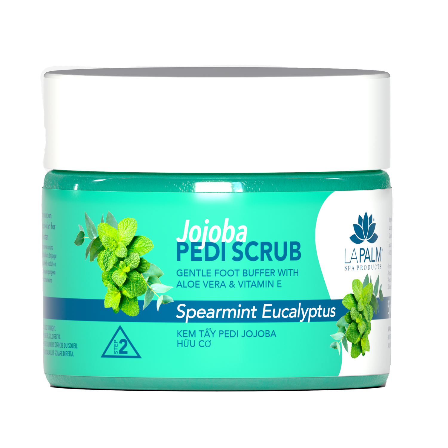 LAPALM Jojoba Pedi-Gel Scrub 12oz, Fragrance: Spearmint Eucalyptus