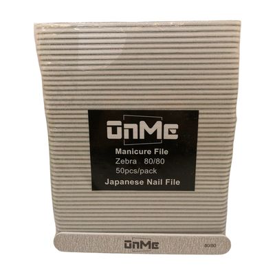 ONME Japanese Reglar File Zebra 80/80 50pcs/Pk