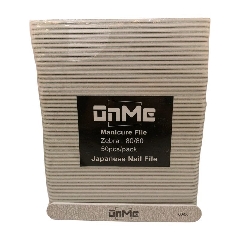 ONME Japanese Reglar File Zebra 80/80 50pcs/Pk