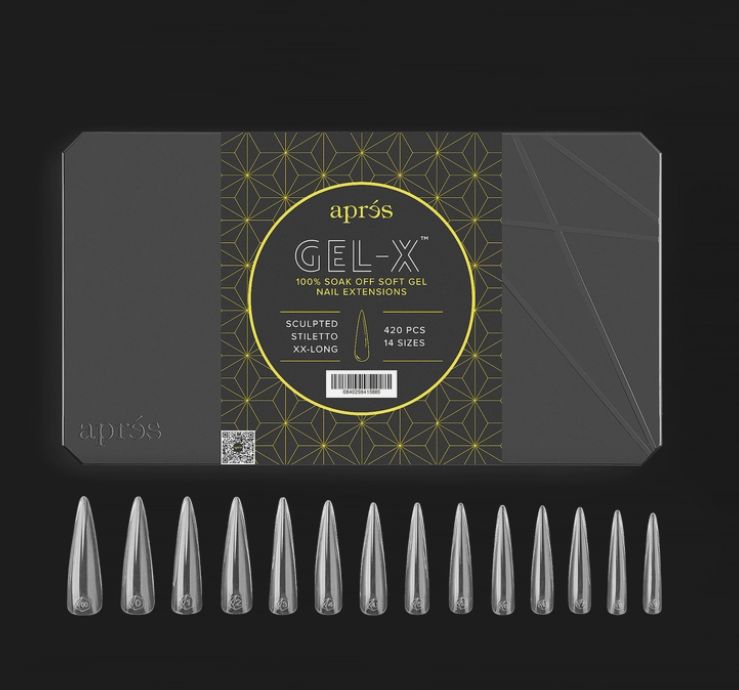 Gel-X® Sculpted Stiletto Extra Extra Long Box of Tips- Pro (420pcs)