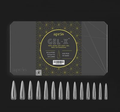 Gel-X® Sculpted Stiletto Extra Extra Long Box of Tips- Pro (420pcs)