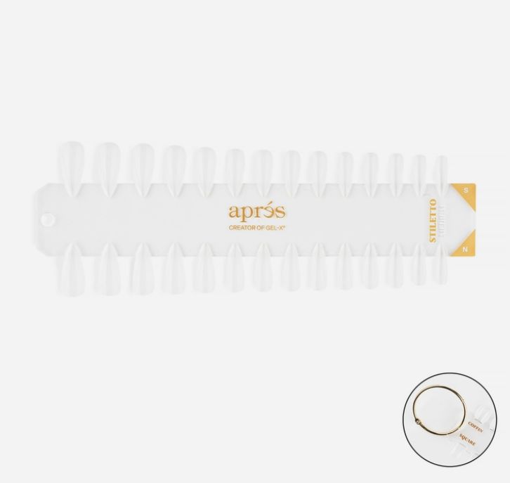 Gel-X Tip Swatch - Natural/Sculpted Stiletto Medium