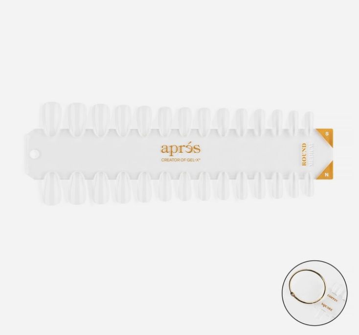 Gel-X Tip Swatch - Natural/Sculpted Round Medium