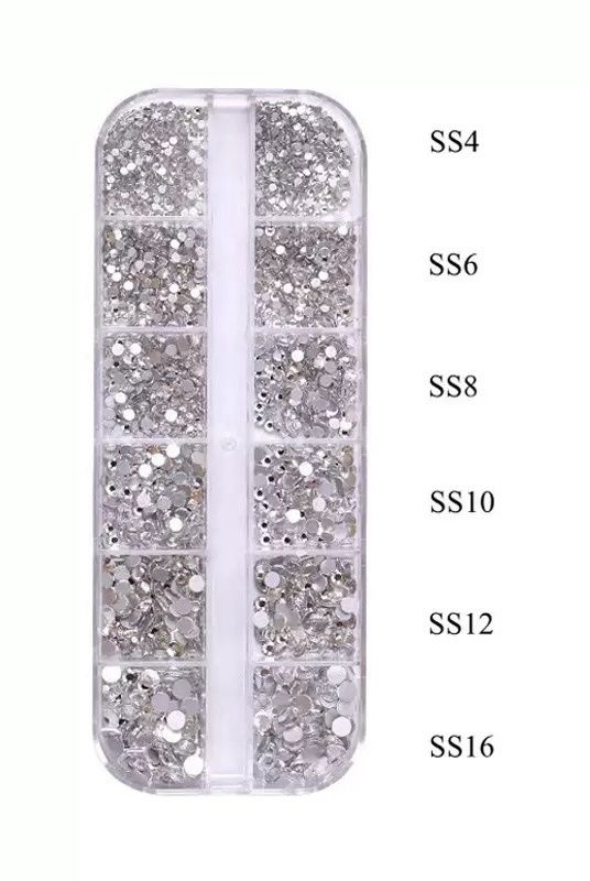 12 Grids Box Nail Accessories - White