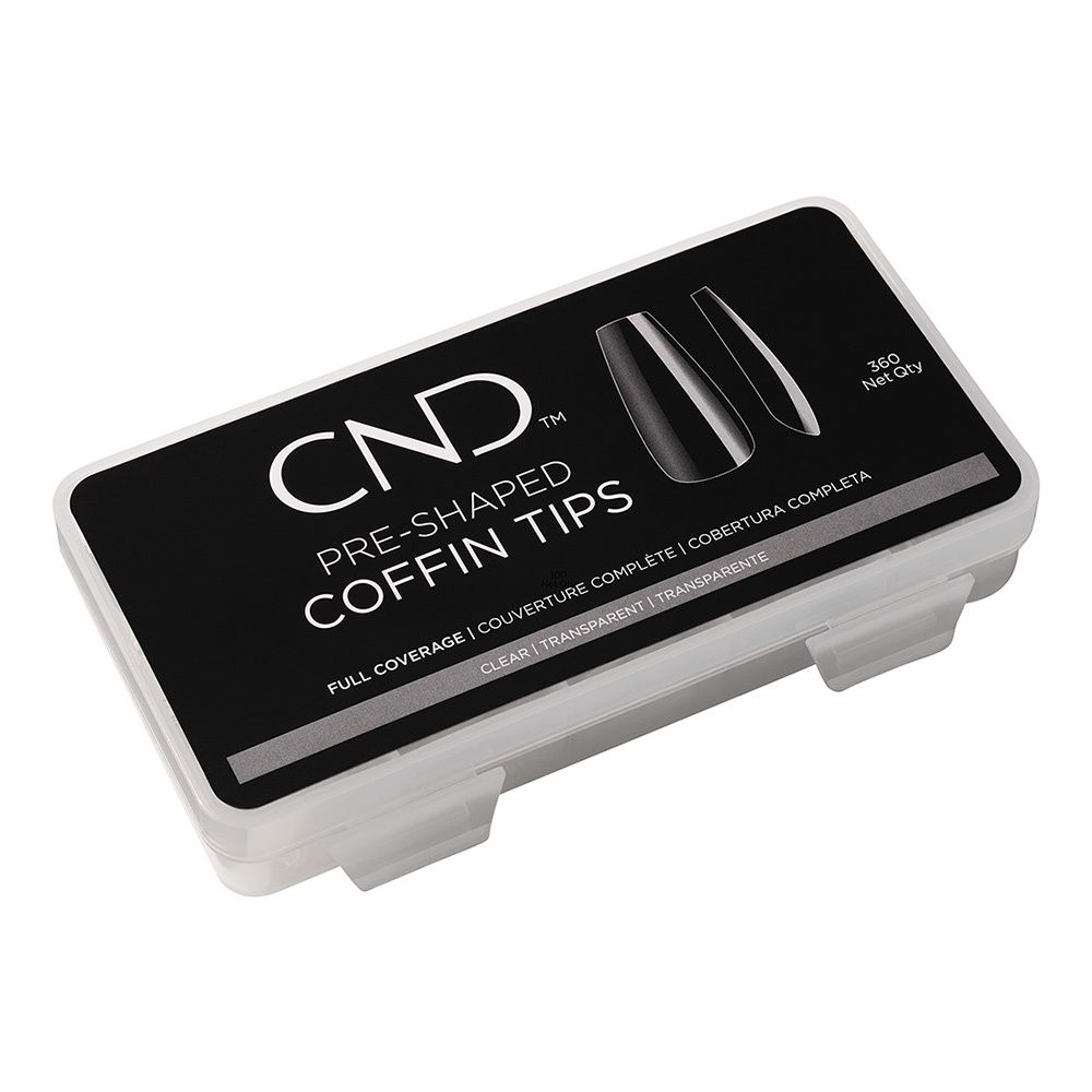 CND Tips Pre - Shaped Coffin 360ct