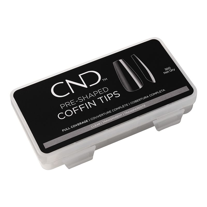 CND Tips Pre - Shaped Coffin 360ct