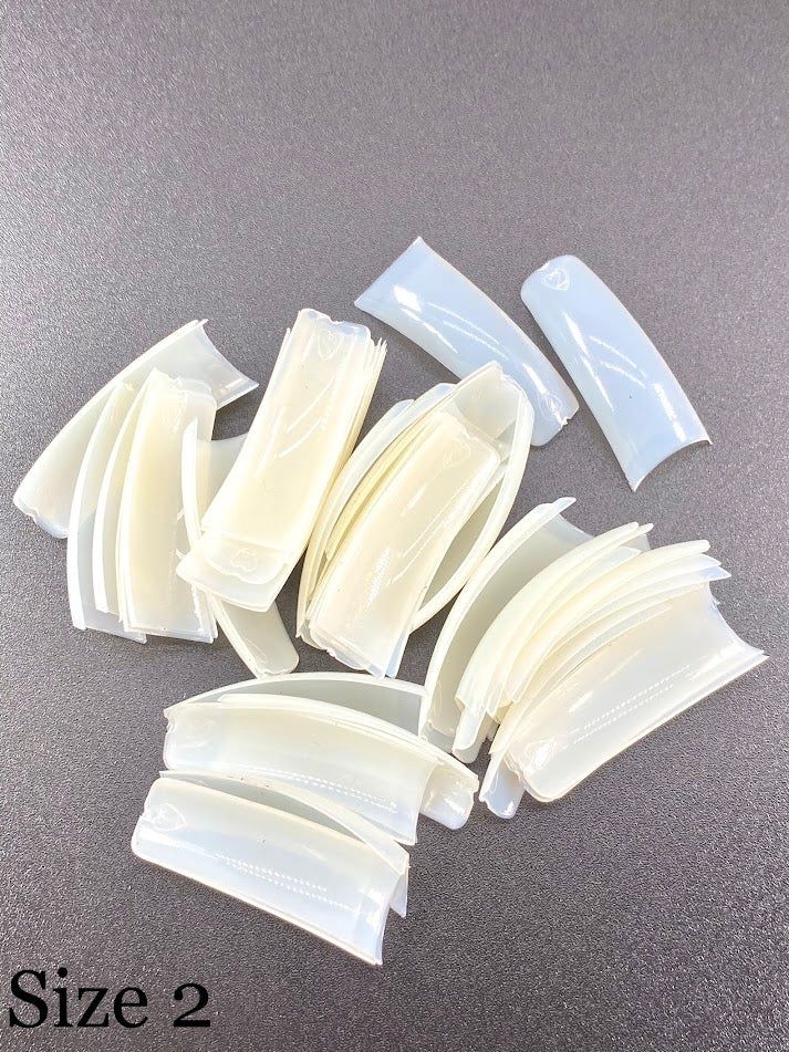 Lamour - Nail Tips Natural 50pcs/pack (Bag x 100), Size: 00