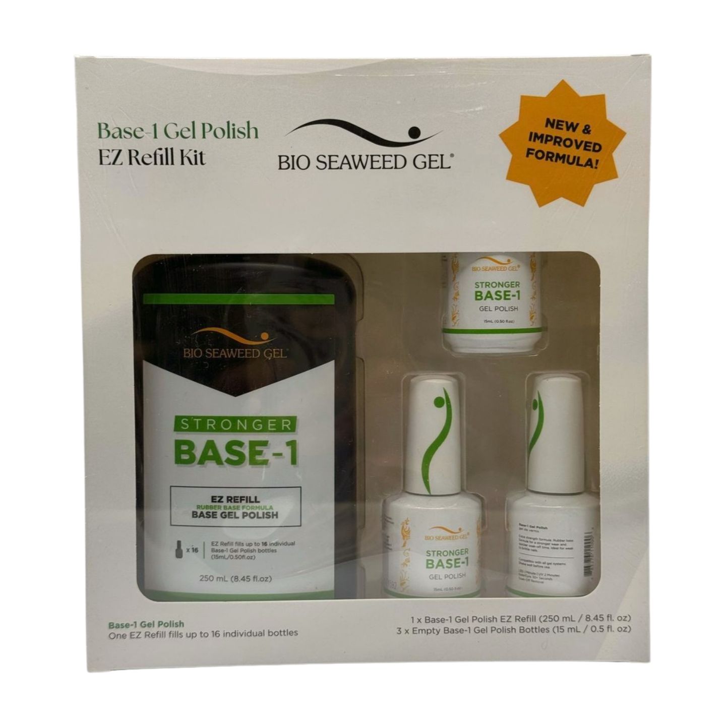 Bio Seaweed Gel Polish - Stronger Base Refill Kit 8oz