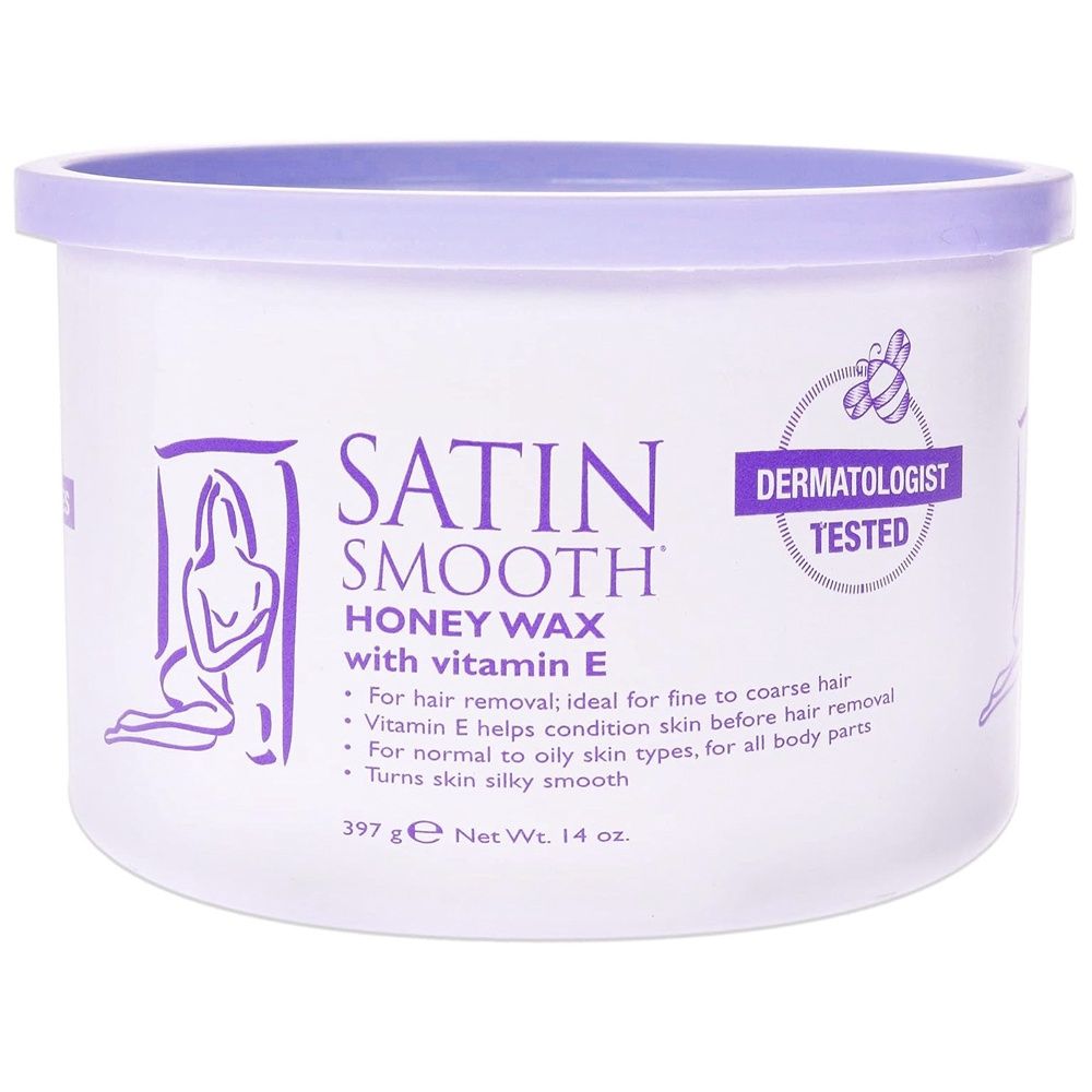 Satin Smooth Honey Wax With Vitamin E 14 oz ( Case x 12)