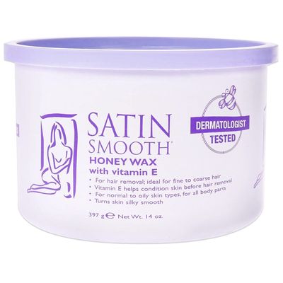 Satin Smooth Honey Wax With Vitamin E 14 oz ( Case x 12)
