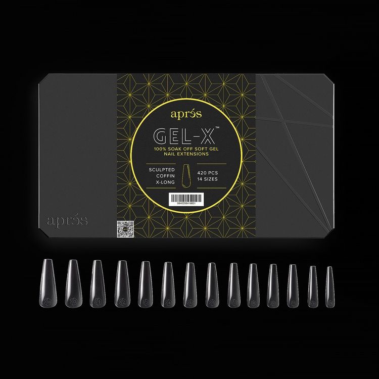 GEL-X® Sculpted Coffin Extra Long Box of Tips - Pro (420pcs)