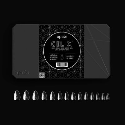 GEL-X® Natural Stiletto Extra Short Box of Tips - Pro (600pcs)
