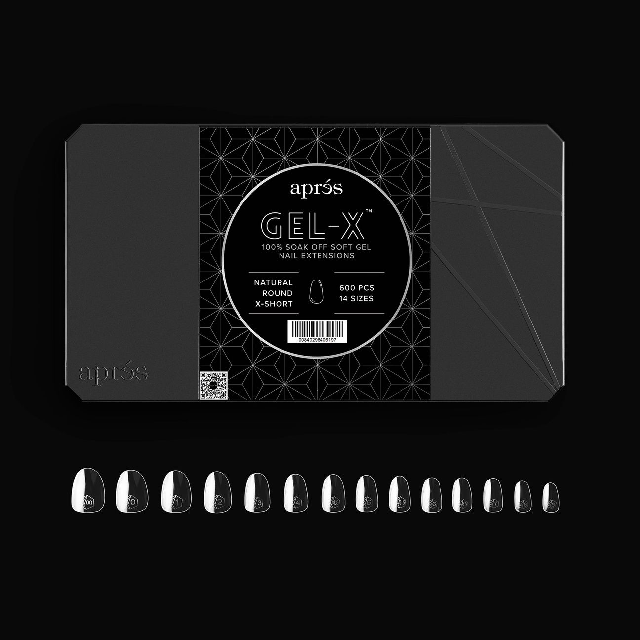 GEL-X® Natural Round Extra Short Box of Tips - Pro (600pcs)